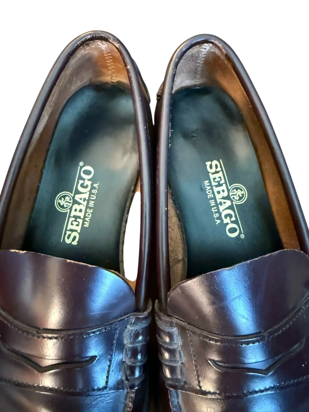 Vintage Sebago Classic Dan Beefroll Penny Loafers Men's 9.5 3E Burgundy Oxblood